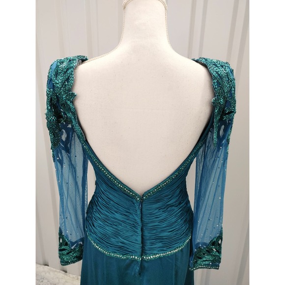 Claire's Collection Ball Pageant Gown Beaded Crystal Embellished Sz 10 - Picture 7 of 13